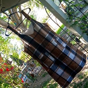 Cupshe Brown and Black Plaid Dress